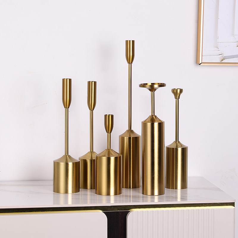 金属烛台蜡烛家用餐厅高级浪漫烛光晚餐香薰摆件婚庆礼品装饰道具