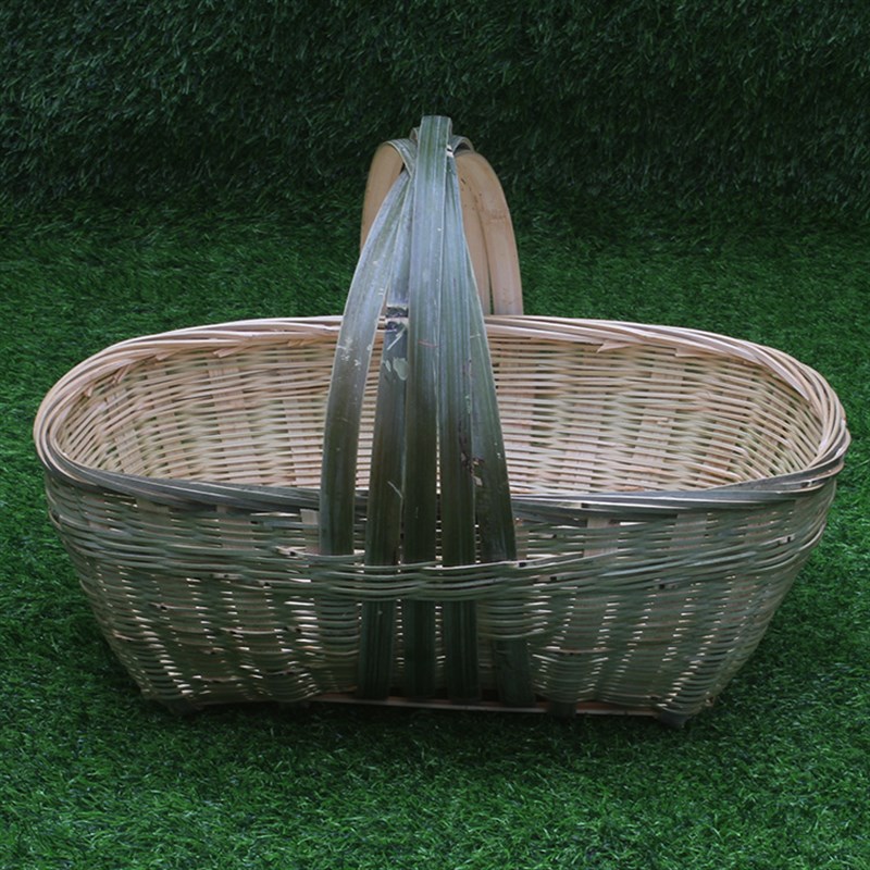 手工编织手提家用菜篮小号竹篮子装鸡蛋篮水果篮摘菜竹编篮竹艺器