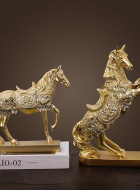 马摆件北欧式家居l家装饰品客厅酒柜客厅红酒架创意电视柜玄关书