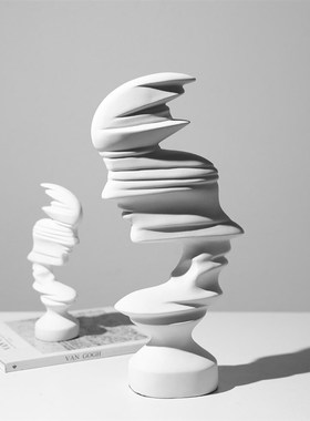 现代简约软装饰售楼m处样板间家居客厅创意艺术抽象人像雕塑摆件