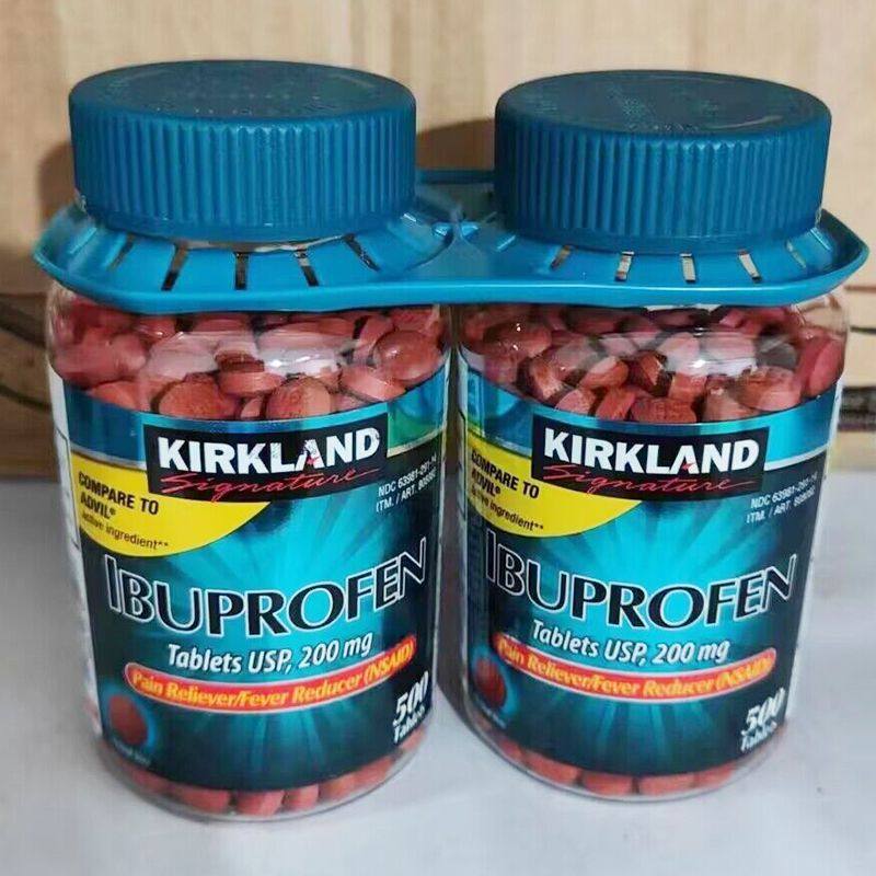 美国进口Kirkland柯克兰ibuprofen成人解热舒缓200mg*500片