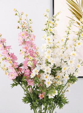 新3叉飞燕草仿真飞燕草紫罗兰风信子花婚庆酒店家居软装仿真花