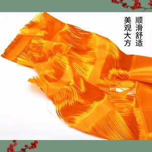 精品五色哈达高档暗花八吉祥藏族饰品批量发蒙古族袋加长6m 70cm