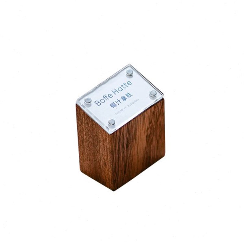 实木商品标价牌档亚克力磁吸产品价格展示立牌创意斜面价签小