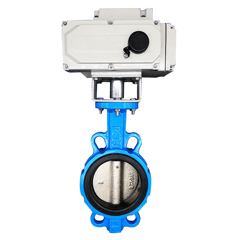 电动对夹蝶阀开关型D971XuDN150水管排污铸铁中线衬胶软密封碟阀8