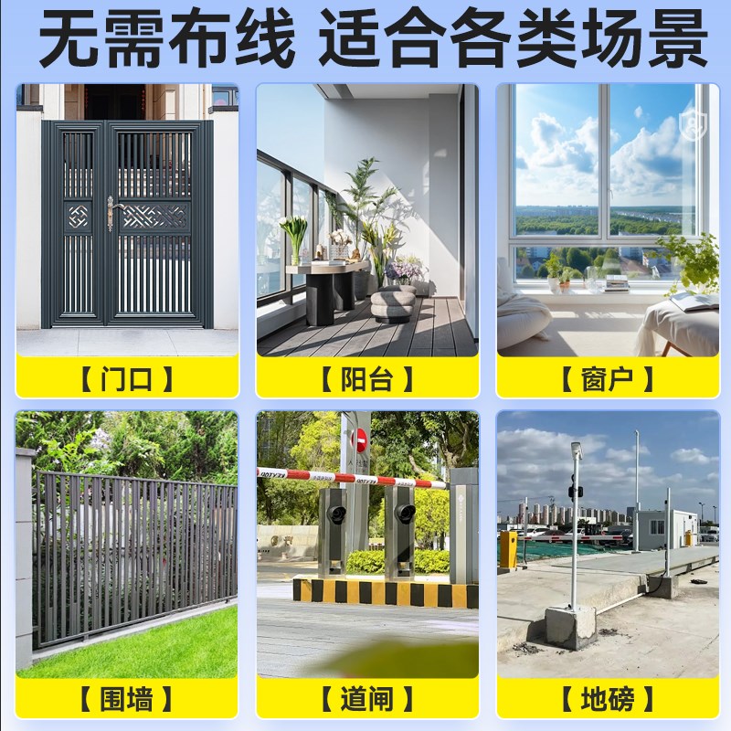 光栅对射传感器四光o束红外对射报警器防水红外线人体感应室外防