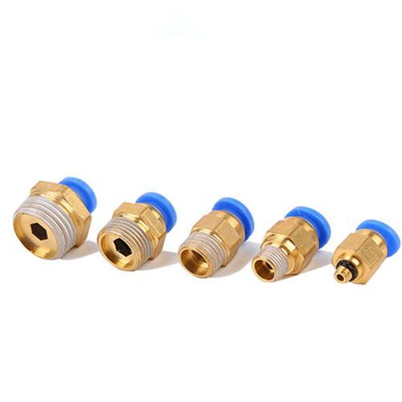 气动气管PC8-02快速接头PC4-M5快插PC6-01螺纹直通PC10-03 12-04