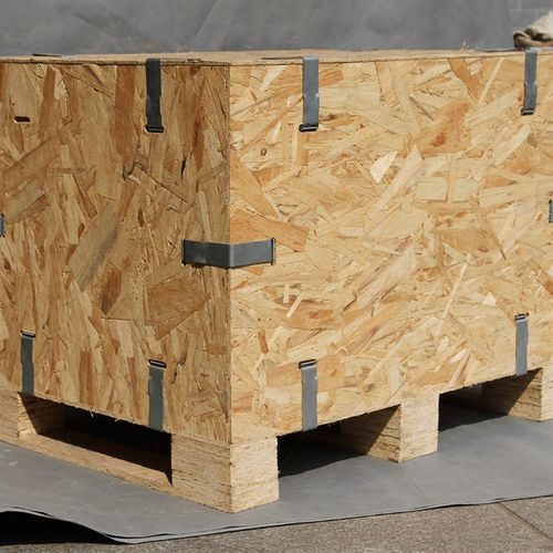 湖南厂家木质木箱周转箱 P型钢边箱 可拆卸物流包装木箱