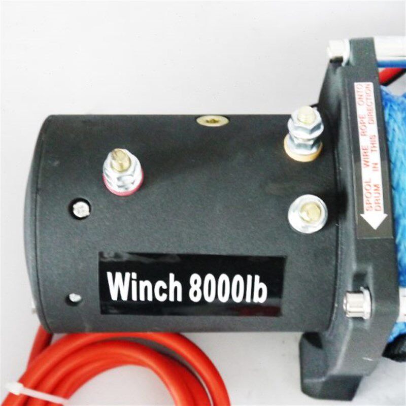 12V越野电动绞盘钢丝绳车载绞盘 重型越野车专用ZL8000LBS-1