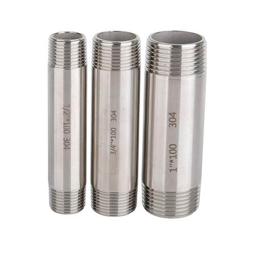 304不锈钢双外线延长管延长管Pt螺纹2点3点4点1.0英寸2英寸圆管外