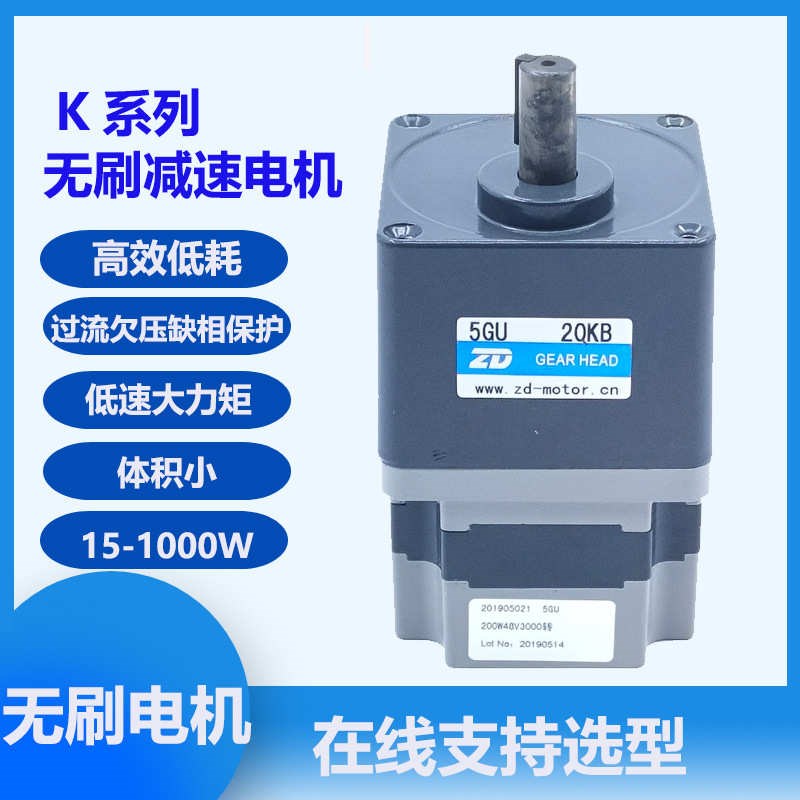 24V 36V 48V 220V 25W-1000W直流高低压有感无刷减速马达变速电机