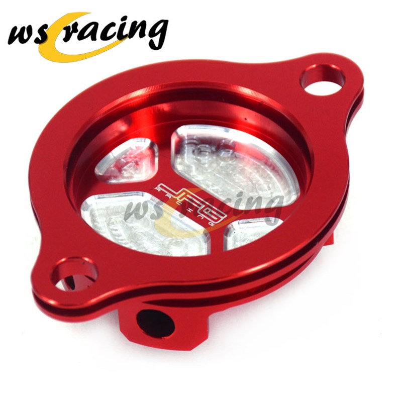 适用于CRF250R CRF250X 越野摩托车CNC铝合金机油滤芯盖 机滤盖
