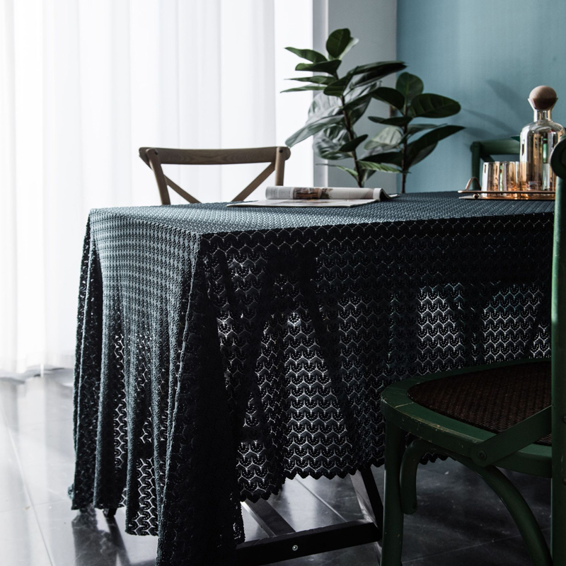 法式乡村复古蕾丝桌布长方形茶几餐桌布镂空文艺台布拍摄背景布