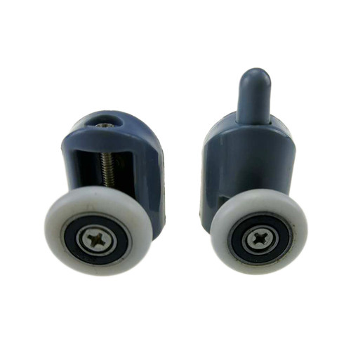 老式经典款式整体淋浴房滑轮万向摇摆灰色尼龙弹跳滑轮移门吊轮