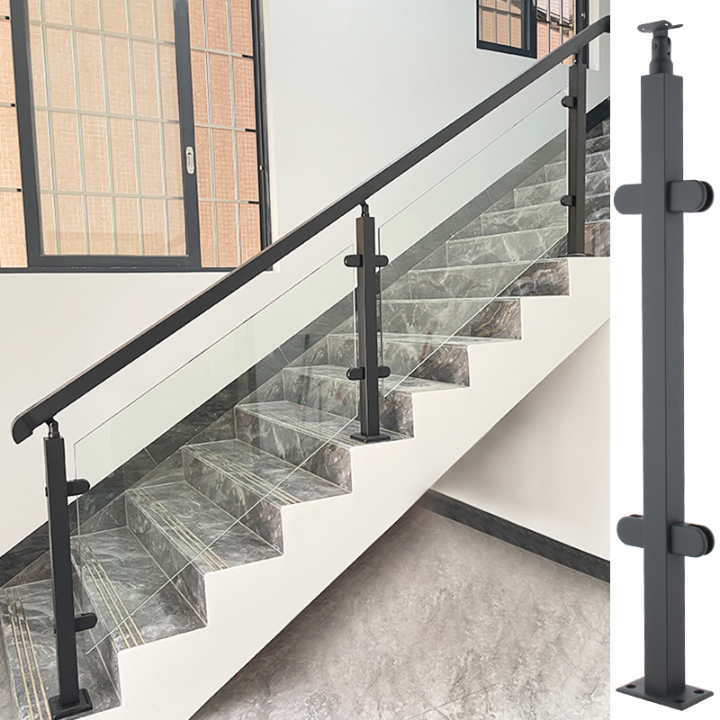 楼梯扶手立柱室内家用钢化玻璃栏杆农村自建房别墅极简不锈钢护栏
