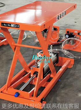 厂销-1平0气动平台车NXG 固定式气直动升降 气动台升降机 升降台