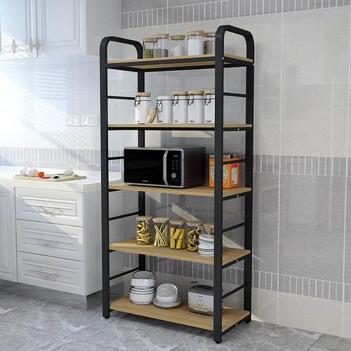 多层微波炉架置物架厨房置物架落地多层收纳层架烤箱锅碗架置物柜