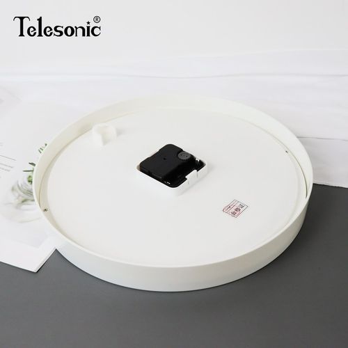 TELESONIC/天王星圆形挂钟现代简约静音时钟表客厅装饰石英钟挂表