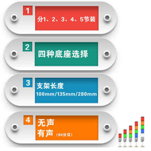 三色灯 20q5塔灯 三色机床信号灯指示灯可带声音 LTA 多层警示灯