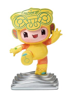 亞運會桔详物车载汽车内创意可爱家居摆件客厅装饰品书房工位桌面