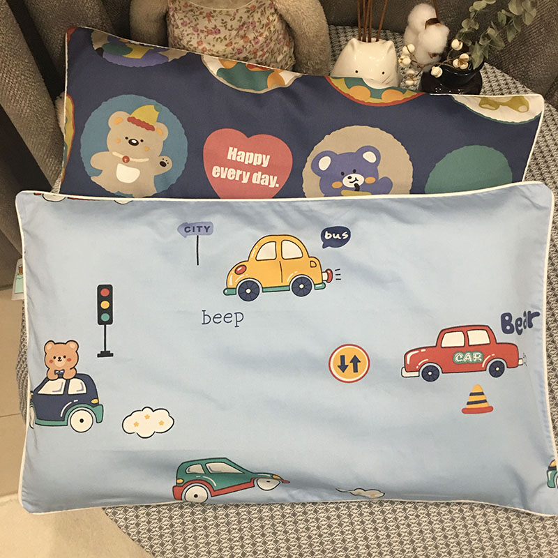 60支长绒棉儿童全棉卡通枕套贡缎印花宝宝30x50cm/35x55/40x60cm