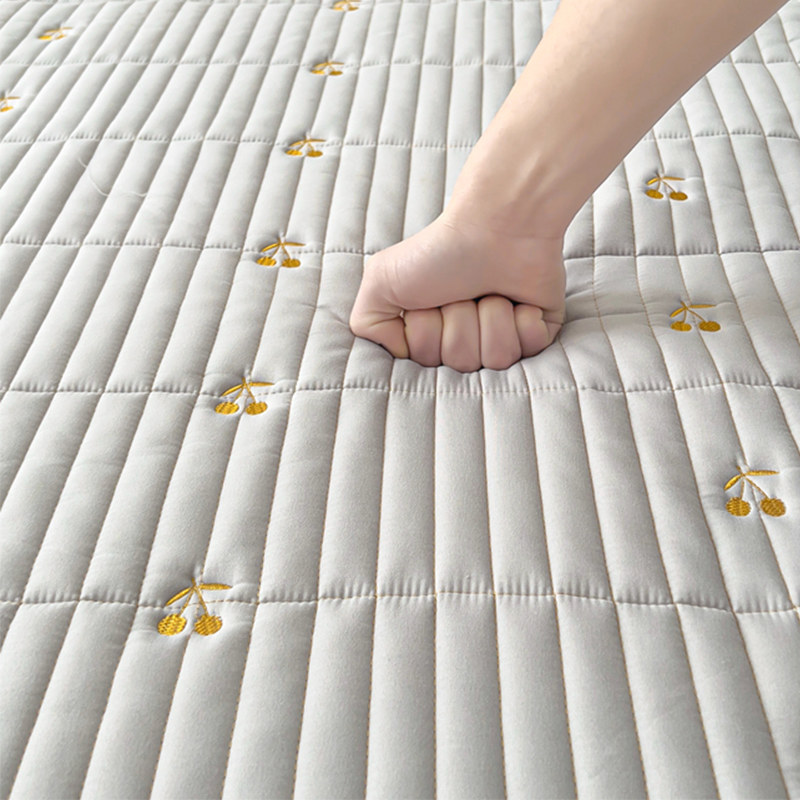 床垫软垫家用卧室刺绣垫被褥子防滑床护垫单人床盖炕单铺底床褥垫