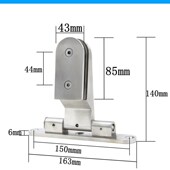 304不锈钢加厚精铸铰链玻璃门铰链合页淋浴房门夹设备合页