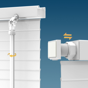 拉绳转棒U型防窥百叶窗帘免打孔卫生间窗户防水浴室遮光厕所百页