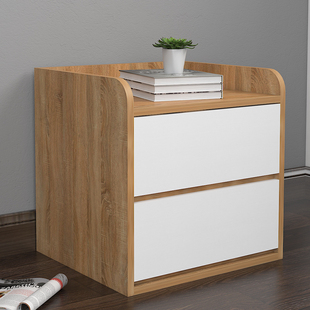云林业世家 床边收纳柜床头柜一体靠墙储物定制置物柜现代简约