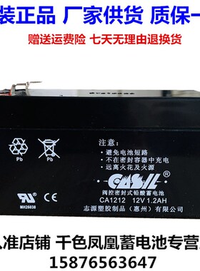 原厂CASIL电池 CA1212 12V1.2AH 扩音器 照明电源 报警主机蓄电池