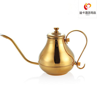 不锈钢细口壶细嘴壶宫廷茶壶 欧式 长嘴G壶家用15L手冲咖啡壶油壶