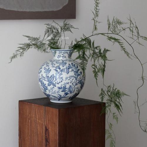 Cindy美学新中式东方瓷器青花系列“雅致福罐”花瓶玄关复古摆件