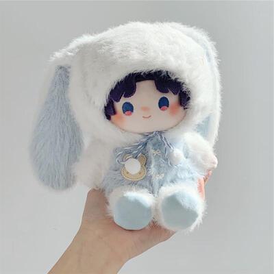 慕斯系列浮梦15cm10cm兔子可爱连帽娃衣无雷无属性棉花娃娃娃衣