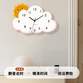 钟表挂钟客厅静音家用卧室现代简约儿童房女时钟挂墙创意2024新款