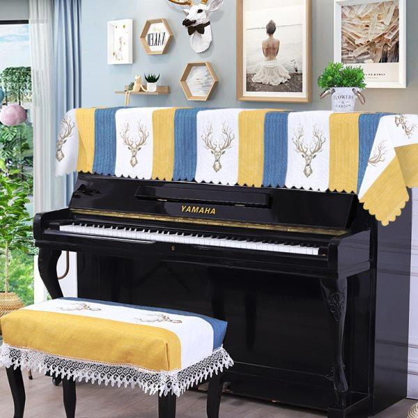 北欧波浪边通用钢琴巾盖布简约钢琴罩半罩 琴盖巾钢琴琴凳罩2件套,居家布艺,钢琴罩,淘宝优惠券,粉丝福利购,淘宝优惠卷