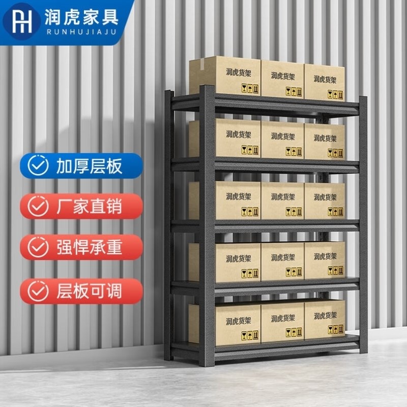 润虎仓储货架仓库超市展示架家用C厨房落地置物架多层阳台杂物储