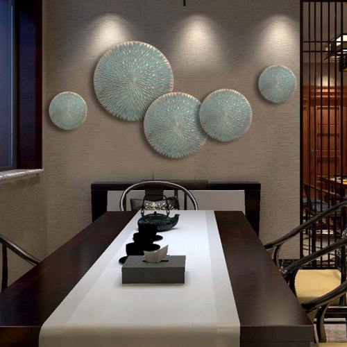 新中式墙上装饰壁挂 卧室墙壁创意挂件餐厅玄关墙面软装饰品墙饰