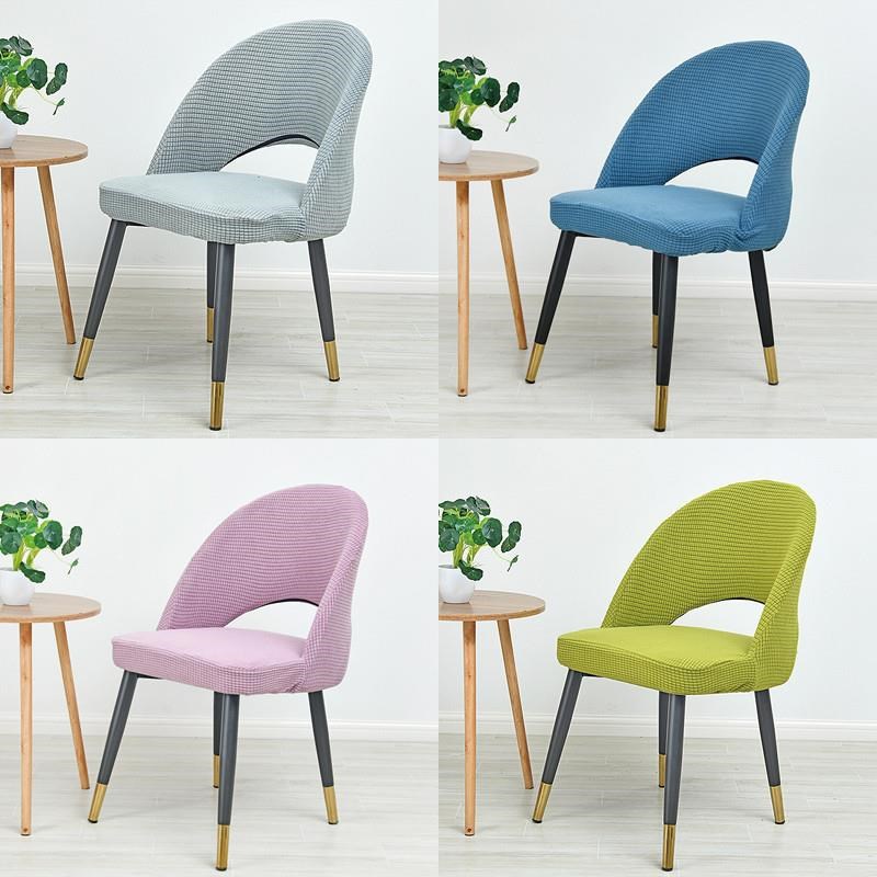 96N弹力家用餐椅套罩通t用镂空a字椅套加厚弧形靠背垫子一体凳套