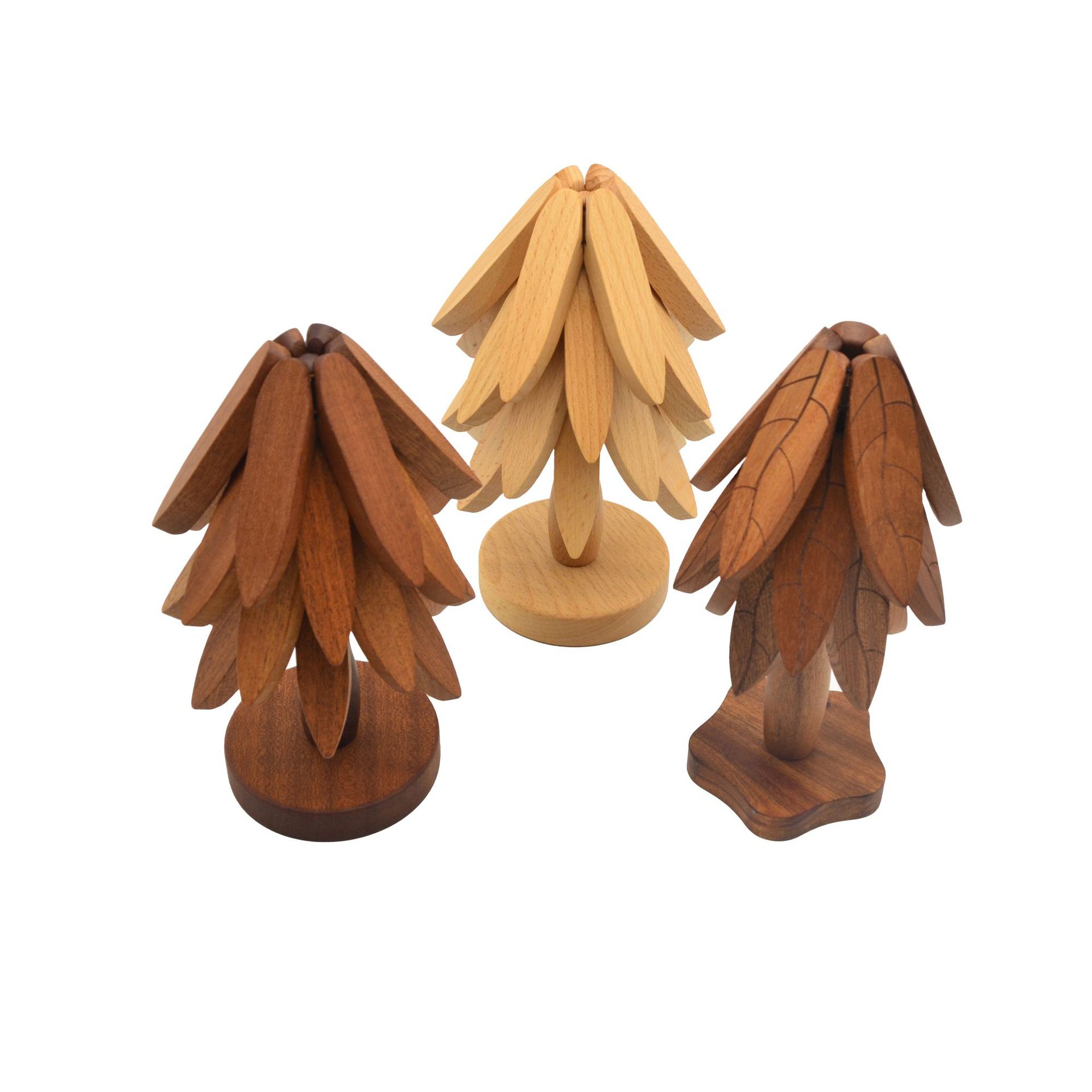 一棵树隔热垫实木耐高温家用客厅厨房餐桌垫创意木质菜垫防烫锅垫