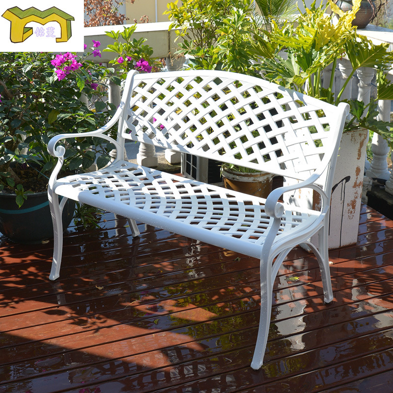 户外桌椅庭院双人椅铸铝金属阳台椅公园椅室外长椅欧式铁艺长凳