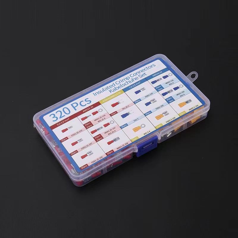 320冷压接线端子u盒装组合 公母预绝缘端子铜