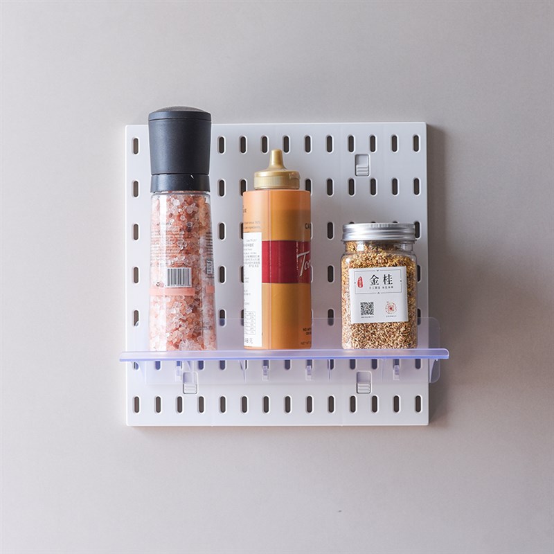 适用于某家洞洞板孔位的2810cm大平台咖啡器具收纳整理置物架