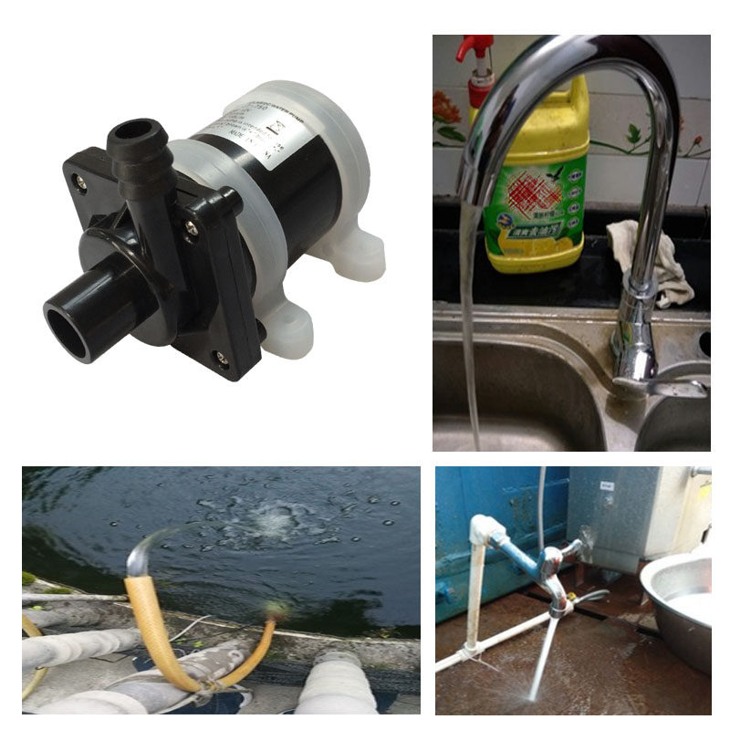 12V24V新款无刷太阳能直流小水泵循环泵潜水陆用泵静音高扬程7米