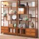 博古架实木新中式 茶叶货架展示柜茶室置物架子多宝阁茶具客厅摆件