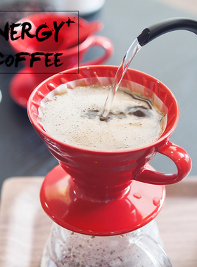 HARIOV60滤杯 手冲u咖啡陶瓷锥形有田烧过滴壶 哈里欧器具套装