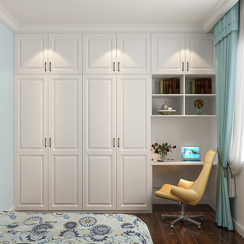 重庆北美欧式整体衣柜定制卧室经济型衣帽间全屋实木家具工厂定做