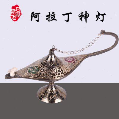 巴基斯坦铜器 阿拉丁彩圈小神灯 擦一擦让您实现每个愿望