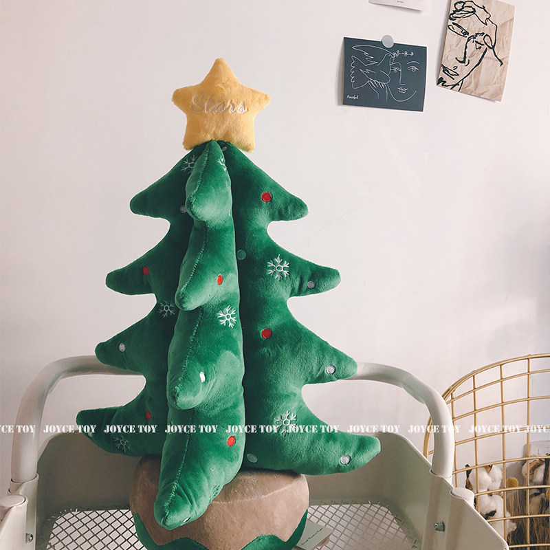 圣诞树家用抱枕圣诞节日礼t物装饰品小型摆件圣诞老人公仔场景布