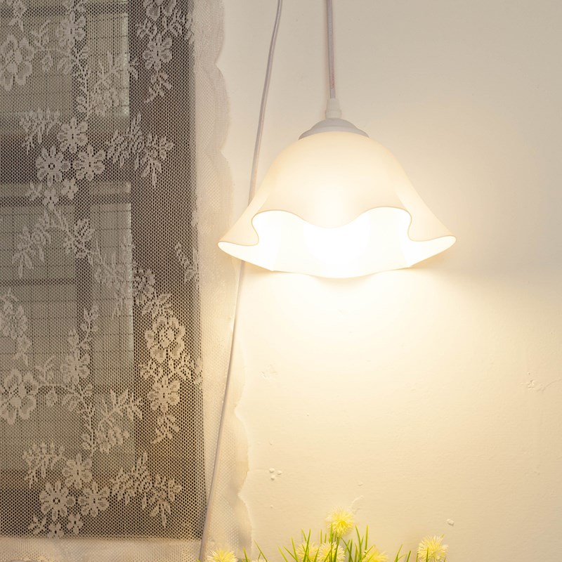 心灯花朵插电吊灯k床上灯悬挂宿舍上铺床头灯小夜灯挂灯寝室灯学