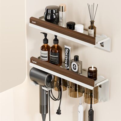 吸盘牙刷置物架免打孔卫生间v漱口杯架刷牙杯收纳壁挂式洗漱台挂